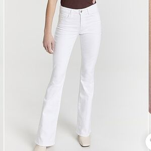 L’AGENCE-"Bell" High Rise Flare White Denim Jeans-Size 26”
